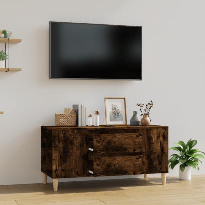 Comodă TV, stejar fumuriu, 102x44,5x50 cm, lemn prelucrat GartenMobel Dekor