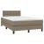 Pat box spring cu saltea, gri taupe, 120x200 cm, textil GartenMobel Dekor