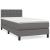 Pat box spring cu saltea, gri, 80x200 cm, piele ecologică GartenMobel Dekor