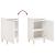 Noptiere, 2 buc., alb extralucios, 40x35x70 cm, lemn prelucrat GartenMobel Dekor