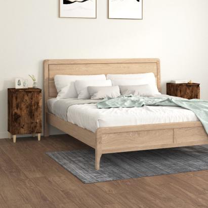 Noptiere, 2 buc., stejar afumat, 40x35x70 cm, lemn prelucrat GartenMobel Dekor
