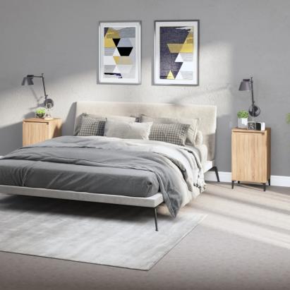 Noptiere, 2 buc., stejar sonoma, 40x35x70 cm, lemn prelucrat GartenMobel Dekor