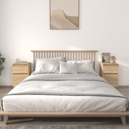 Noptiere, 2 buc., stejar sonoma, 40x35x70 cm, lemn prelucrat GartenMobel Dekor