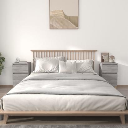 Noptiere, 2 buc., gri sonoma, 40x35x70 cm GartenMobel Dekor