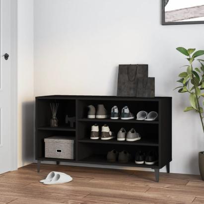 Pantofar, negru, 102x36x60 cm, lemn compozit GartenMobel Dekor