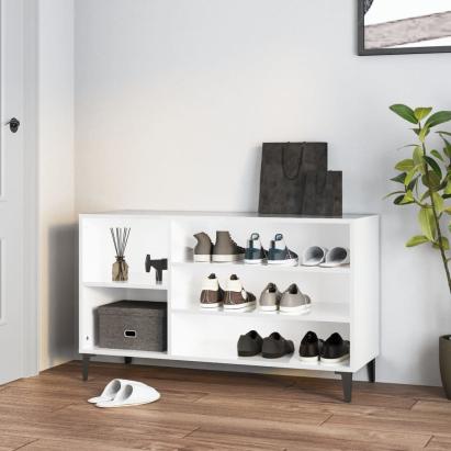 Pantofar, alb extralucios, 102x36x60 cm, lemn compozit GartenMobel Dekor