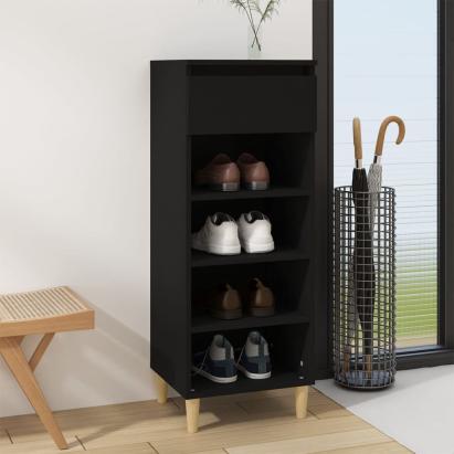 Pantofar, negru, 40x36x105 cm, lemn compozit GartenMobel Dekor