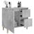 Dulap de baie, gri beton, 65x33x60 cm, lemn prelucrat GartenMobel Dekor