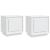 Noptiere, 2 buc, alb, 44x35x45 cm, lemn prelucrat GartenMobel Dekor