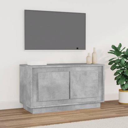 Comodă TV, gri beton, 80x35x45 cm, lemn prelucrat GartenMobel Dekor