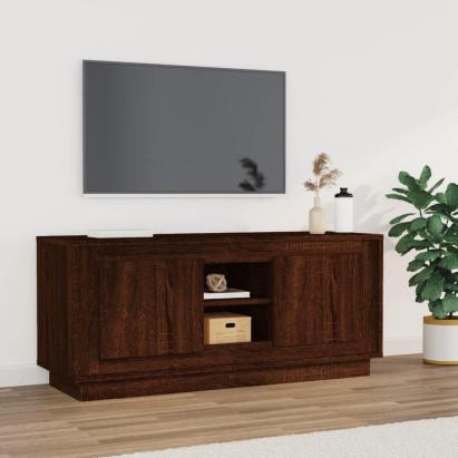 Comodă TV, stejar maro, 102x35x45 cm, lemn prelucrat GartenMobel Dekor