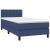 Pat box spring cu saltea, albastru, 90x200 cm, textil GartenMobel Dekor