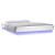 Cadru de pat cu LED, alb, 160x200 cm, lemn masiv GartenMobel Dekor