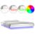 Cadru de pat cu LED mic dublu, alb, 120x190 cm, lemn masiv GartenMobel Dekor