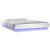 Cadru de pat cu LED, dublu, alb, 135x190 cm, lemn masiv GartenMobel Dekor