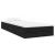 Cadru de pat mic single, negru, 75x190 cm, lemn masiv GartenMobel Dekor