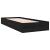Cadru de pat mic single, negru, 75x190 cm, lemn masiv GartenMobel Dekor