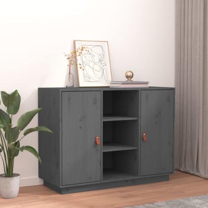 Servantă, gri, 100x40x75 cm, lemn masiv de pin GartenMobel Dekor