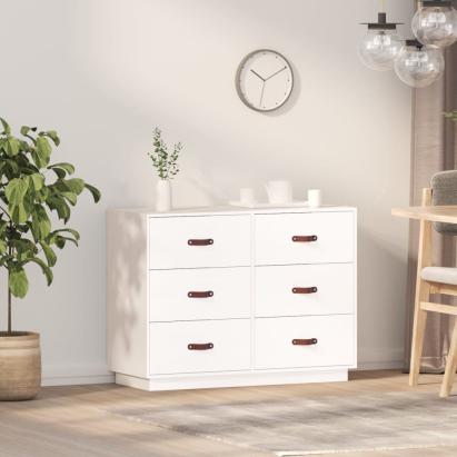 Servantă, alb, 100x40x75 cm, lemn masiv de pin GartenMobel Dekor