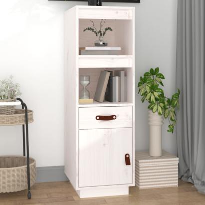 Dulap înalt, alb, 34x40x108,5 cm, lemn masiv de pin GartenMobel Dekor