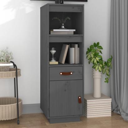 Dulap înalt, gri, 34x40x108,5 cm, lemn masiv de pin GartenMobel Dekor