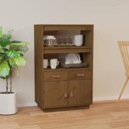Dulap înalt, maro miere, 67x40x108,5 cm, lemn masiv de pin GartenMobel Dekor