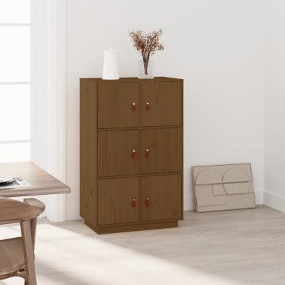 Dulap înalt, maro miere, 67x40x108,5 cm, lemn masiv de pin GartenMobel Dekor