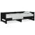 Pat extensibil de zi, negru, 2x(80x200) cm, lemn masiv pin GartenMobel Dekor