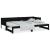 Pat extensibil de zi, negru, 2x(80x200) cm, lemn masiv pin GartenMobel Dekor