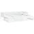 Pat extensibil de zi, alb, 2x(90x190) cm, lemn masiv de pin GartenMobel Dekor