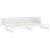 Pat extensibil de zi, alb, 2x(90x190) cm, lemn masiv de pin GartenMobel Dekor