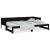 Pat extensibil de zi, negru, 2x(90x190) cm, lemn masiv pin GartenMobel Dekor