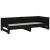 Pat extensibil de zi, negru, 2x(90x190) cm, lemn masiv pin GartenMobel Dekor