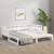 Pat extensibil de zi, alb, 2x(90x200) cm, lemn masiv de pin GartenMobel Dekor