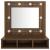Dulap cu oglindă și LED, stejar maro, 60x31,5x62 cm GartenMobel Dekor