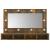 Dulap cu oglindă și LED, stejar fumuriu, 90x31,5x62 cm GartenMobel Dekor