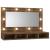 Dulap cu oglindă și LED, stejar maro, 90x31,5x62 cm GartenMobel Dekor