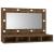 Dulap cu oglindă și LED, stejar maro, 90x31,5x62 cm GartenMobel Dekor