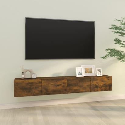 Comode TV, 2 buc., stejar fumuriu, 100x30x30 cm, lemn prelucrat GartenMobel Dekor