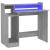 Birou cu lumini LED, gri sonoma, 97x90x45 cm lemn prelucrat GartenMobel Dekor