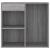 Dulap de cosmetice, gri sonoma, 80x40x75 cm, lemn prelucrat GartenMobel Dekor