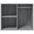 Dulap de dressing, gri sonoma, 80x40x65 cm, lemn prelucrat GartenMobel Dekor