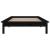 Cadru de pat cu LED, negru, 100x200 cm, lemn masiv GartenMobel Dekor