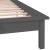 Cadru de pat cu LED, gri, 200x200 cm, lemn masiv GartenMobel Dekor