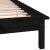Cadru de pat cu LED, negru, 200x200 cm, lemn masiv GartenMobel Dekor