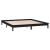 Cadru de pat cu LED, negru, 200x200 cm, lemn masiv GartenMobel Dekor