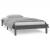 Cadru de pat cu LED mic single 2FT6, gri, 75x190 cm, lemn masiv GartenMobel Dekor