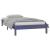 Cadru de pat cu LED mic single 2FT6, gri, 75x190 cm, lemn masiv GartenMobel Dekor