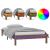 Cadru pat Small Single 2FT6 LED maro miere 75x190 cm lemn masiv GartenMobel Dekor