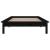 Cadru de pat LED mic single 2FT6, negru, 75x190 cm, lemn masiv GartenMobel Dekor